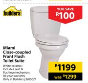 Builders Miami Close-Coupled Front Flush Toilet Suite