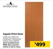 Swartland Sapele Print Door 2.032mm X 813mm