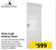 Swartland Print Craft Interior Door 2m(h) X 813mm(w) 