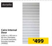 Dortello Cairo Internal Door 2.032m X 813mm X 40mm