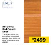 Lotus Horizontal Red Grandis Door 2m(h) X 813mm(w)