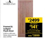 Swartland Framed & Ledged Flush Door 2.032m X 813mm