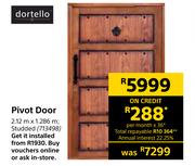 Dortello Pivot Door 2.12m X 1.286m