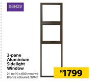 Kenzo 3-Pane Aluminium Sidelight Window 2.1m(h) X 600mm(w)
