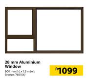 28mm Aluminium Window 900mm(h)  X  1.5m(w)