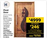 H Pivot Door 2.1m X 1.2m