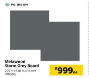 PG Bison Melawood Storm (Grey Board) 2.75m X 1.83m X 16mm Each