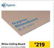 Rhino Ceiling Board 6.4mm X 1.2m X 3.0m