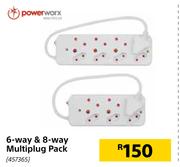 Powerworx 6-Way & 8-Way Multiplug Pack