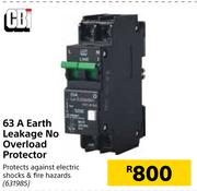 CBI 63 A Earth Leakage No Overload Protector