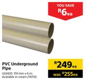 PVC Underground Pipe-Each