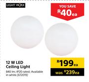 Lightworx 12W LED Ceiling Light-Each