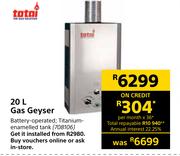 Totai 20L Gas Geyser