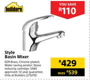 Builders Style Basin Mixer