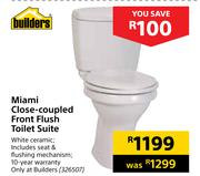 Builders Miami Close Coupled Front Flush Toilet Suite