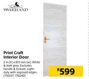Swartland Print Craft Interior Door