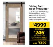 Sliding Barn Door With Mirror