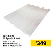 IBR 2.4m Polycarb Sheet Clear