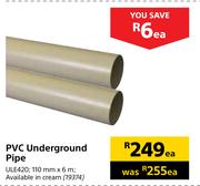 PVC Underground Pipe ULE420-Each