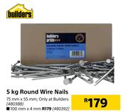 Builders 5Kg Round Wire Nails 75mm x 55mm