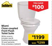 Builders Miami Close Coupled Front Flush Toilet Suite