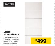 Dortello Lagos Internal Door 2.032m X 813mm X 40mm