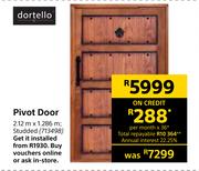 Dortello Pivot Door 2.12m X 1.286m