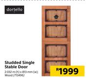 Dortello Studded Single Stable Door 2.032m (h) x 813mm (w) 