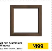 28mm Aluminium Window 600mm X 600mm