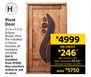 H Pivot Door 2.1m X 1.2m