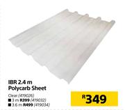 IBR 3.6m Polycarb Sheet (Clear)
