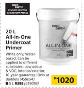 Fired Earth 20Ltr All-In-One Undercoat Primer