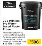 Fired Earth 20Ltr Painters Pro Water Based Plaster Primer