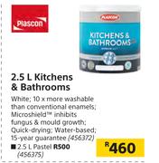 Plascon 2.5Ltr Kitchens & Bathrooms (White)