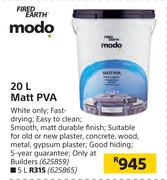 Fired Earth 5Ltr Matt PVA