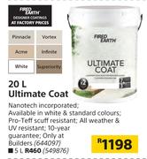 Fired Earth 20Ltr Ultimate Coat