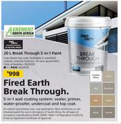 Fired Earth 5Ltr Break Through 5 In 1 Paint