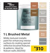 Fired Earth 1Ltr Brushed Metal