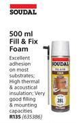 Soudal Fill & Fix Foam-500ml