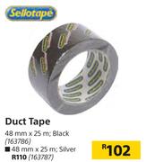 Sellotape Duct Tape Black 48mm x 25m