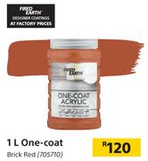 Fired Earth 1L One Coat Brick Red