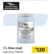 Fired Earth 1L One Coat Light Blue