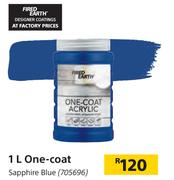 Fired Earth 1L One Coat Sapphire Blue
