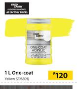 Fired Earth 1L One Coat Yellow