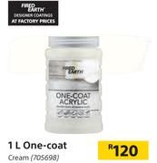 Fired Earth 1L One Coat Cream