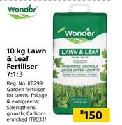 Wonder Lawn & Leaf Fertliser 7:1:3-10Kg