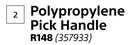 Lasher Polypropylene Pick Handle