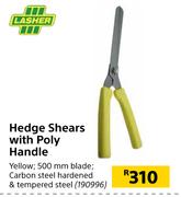 Lasher Hedge Shears With Poly Handle