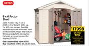 Keter 8 x 6 Factor Shed 2.565m (w) x 1.82m (d) x 2.385m (h)