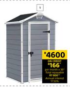Keter 4 x 3 Manor Shed 1.98m (h) x 1.04m (w) x 1.30m (d)